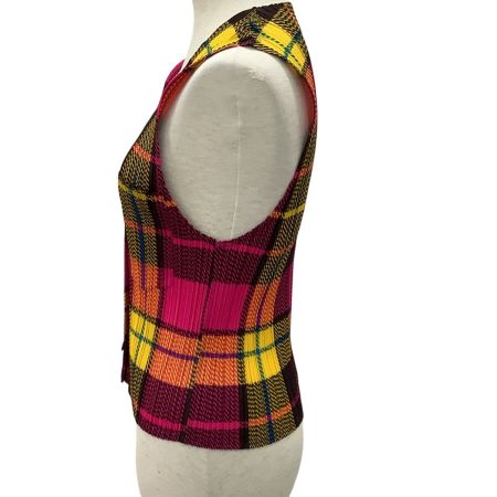 ISSEY MIYAKE イッセイミヤケ PLEATS PLEASE ベスト SIZE 3 マルチカラー PP14-JE368 マルチカラー