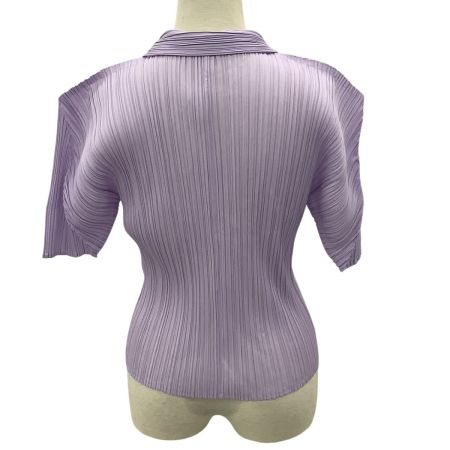 ISSEY MIYAKE イッセイミヤケ PLEATS PLEASE シャツ ジャケット SIZE 3 PP01-JJ602 ラベンダー