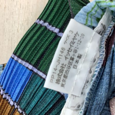 ISSEY MIYAKE イッセイミヤケ PLEATS PLEASE ワンピース グラフィックアート柄 ノースリーブワンピース SIZE 3 PP14-JH146 マルチカラー