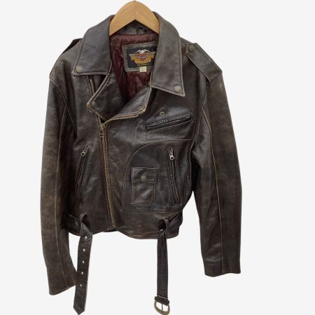 HARLEY-DAVIDSON ハーレーダビッドソン メンズ レザージャケット SIZE L ブラウン