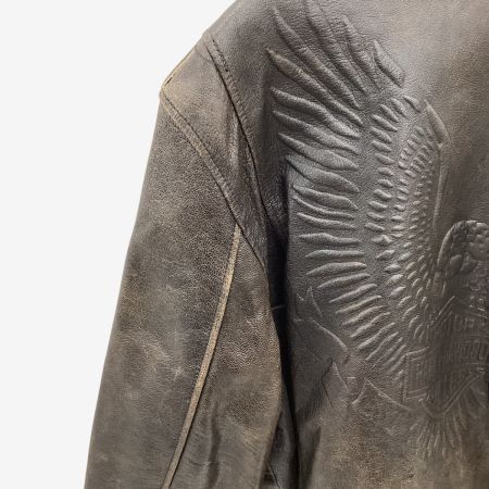 HARLEY-DAVIDSON ハーレーダビッドソン メンズ レザージャケット SIZE L ブラウン
