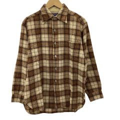 PENDLETON ペンドルトン メンズ シャツ チェック SIZE L 70s vintage ベージュ Bランク