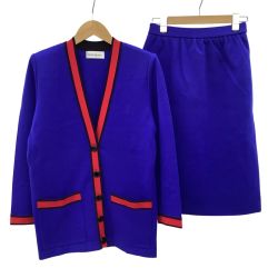 Yves Saint Laurent イブサンローラン レディース Vintage セットアップ(ジャケット スカート) SIZE M ブルー Bランク