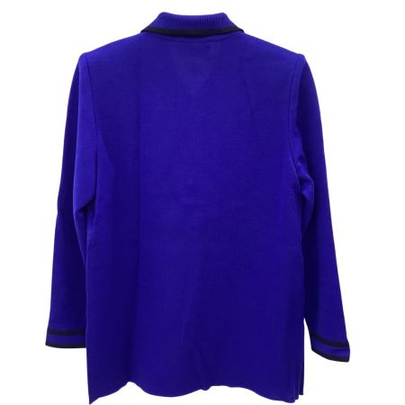 Yves Saint Laurent イブサンローラン レディース 長袖 ポロシャツ SIZE M ブルー