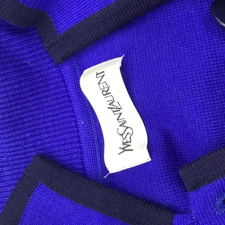 Yves Saint Laurent イブサンローラン レディース 長袖 ポロシャツ SIZE M ブルー