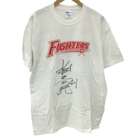 FIGHTERS 日本ハムファイターズ 稲葉篤紀  限定Tシャツ サイン入り SIZE L ホワイト