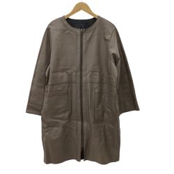 MOTOMACHI Zelal 元町ゼラール レディース レザージャケット リバーシブル SIZE 15号 グレージュ Bランク