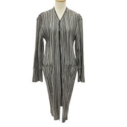 ISSEY MIYAKE イッセイミヤケ プリーツ ジップアップ ロングカーディガン SIZE L IM71-FA902 ベージュ Bランク