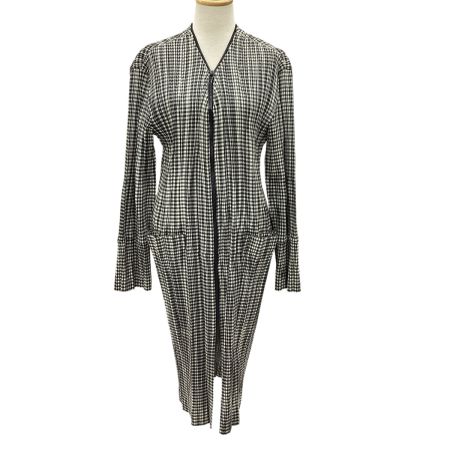 ISSEY MIYAKE イッセイミヤケ プリーツ ジップアップ ロングカーディガン SIZE L IM71-FA902 ベージュ