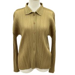 ISSEY MIYAKE イッセイミヤケ PLEATS PLEASE シャツ SIZE 3 PP51-JJ001 イエロー Bランク