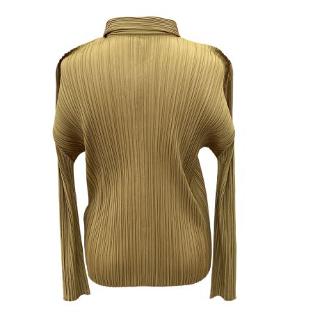 ISSEY MIYAKE イッセイミヤケ PLEATS PLEASE シャツ SIZE 3 PP51-JJ001 イエロー