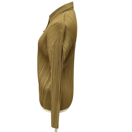 ISSEY MIYAKE イッセイミヤケ PLEATS PLEASE シャツ SIZE 3 PP51-JJ001 イエロー