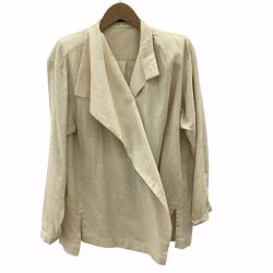 ISSEY MIYAKE イッセイミヤケ レディース ジャケット SIZE M 絹40％ アイボリー Bランク