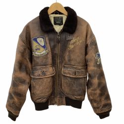 AVIREX アビレックス メンズ G-1ジャケット レザージャケット SIZE S ブラウン Cランク