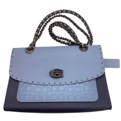 COACH コーチ レディース ショルダーバッグ 53344 ブルー Bランク