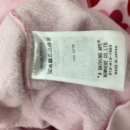 A BATHING APE アベイシングエイプ カモフラージュ柄 シャークパーカー SIZE S ピンク