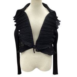 ISSEY MIYAKE イッセイミヤケ PLEATS PLEASE  カーディガン SIZE 5 PP33-JO784 ブラック Bランク