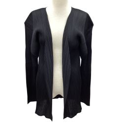 ISSEY MIYAKE イッセイミヤケ PLEATS PLEASE カーディガン SIZE 4 PP64-JO607 ブラック Bランク