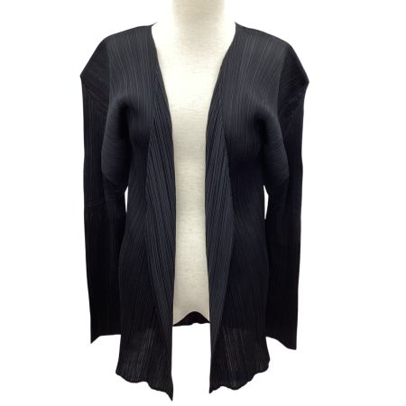 ISSEY MIYAKE イッセイミヤケ PLEATS PLEASE カーディガン SIZE 4 PP64-JO607 ブラック