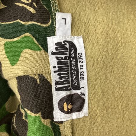 A BATHING APE アベイシングエイプ メンズ カモフラージュ柄 タイガーモチーフ パーカー SIZE L グリーン