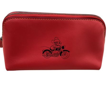 COACH コーチ ×Disney  ディズニー コラボ ポーチ レッド