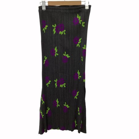 ISSEY MIYAKE イッセイミヤケ PLEATS PLEASE 花柄 スカート SIZE 2 PP22-JG753 グレー