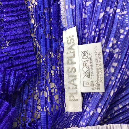 ISSEY MIYAKE イッセイミヤケ PLEATS PLEASE ノースリーブカットソー SIZE 3 PP31-JK641 ブルー