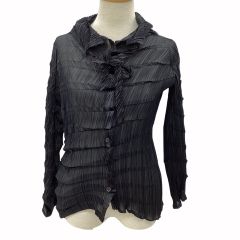 ISSEY MIYAKE イッセイミヤケ プリーツ 変形 ジャケット SIZE L IM82-FJ913 ブラック Bランク