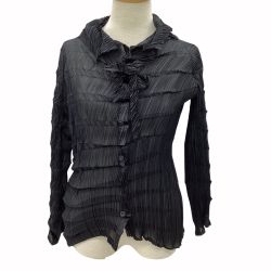 ISSEY MIYAKE イッセイミヤケ プリーツ 変形 ジャケット SIZE L IM82-FJ913 ブラック Bランク