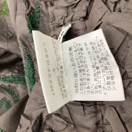 ISSEY MIYAKE イッセイミヤケ 花モチーフ スカート SIZE 3 IM22FG907 グレー