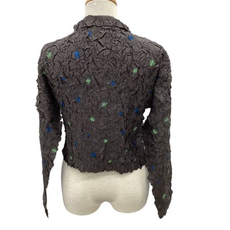 ISSEY MIYAKE イッセイミヤケ 立体 花モチーフ ジャケット  SIZE 2 IM22FD905 ブラック