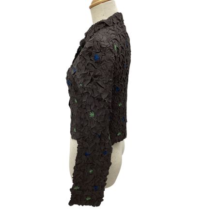 ISSEY MIYAKE イッセイミヤケ 立体 花モチーフ ジャケット  SIZE 2 IM22FD905 ブラック