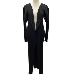 ISSEY MIYAKE イッセイミヤケ PLEATS PLEASE ロングカーディガン SIZE 2 PP05-JA001 ブラック Bランク