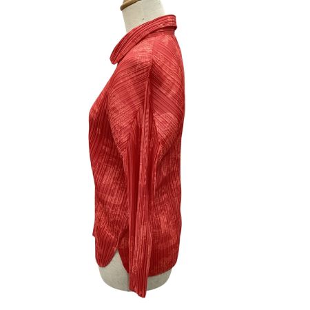ISSEY MIYAKE イッセイミヤケ PLEATS PLEASE シャツ SIZE 3 中国柄 PP41-JJ723 ショッキングピンク