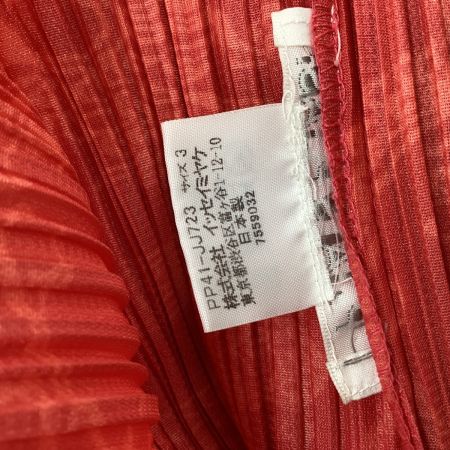 ISSEY MIYAKE イッセイミヤケ PLEATS PLEASE シャツ SIZE 3 中国柄 PP41-JJ723 ショッキングピンク