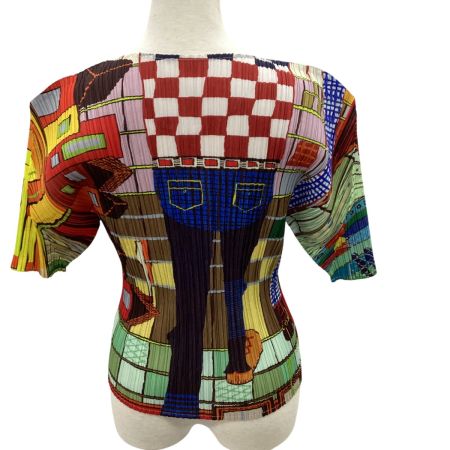 ISSEY MIYAKE イッセイミヤケ PLEATS PLEASE カットソー SIZE 3 PP14-JK142 マルチカラー