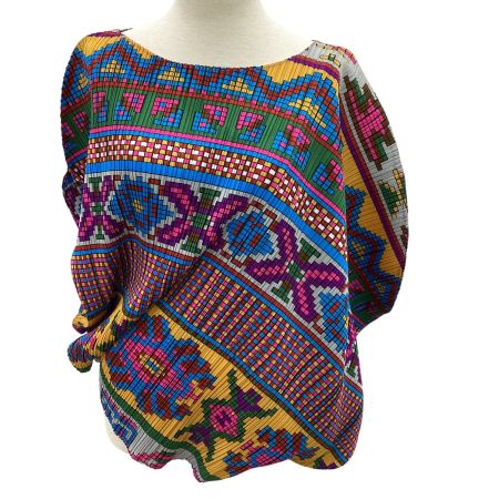 ISSEY MIYAKE イッセイミヤケ PLEATS PLEASE 変形 カットソー SIZE 4 PP03-JE555 マルチカラー