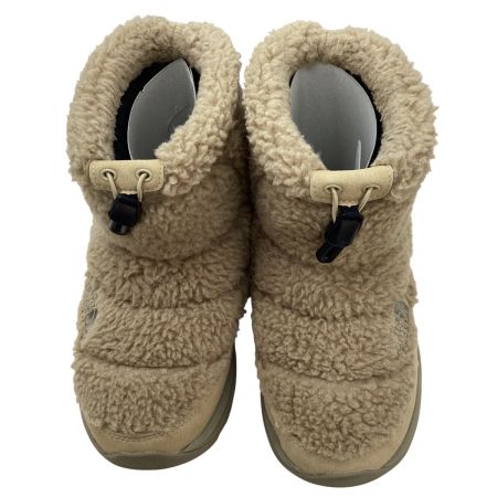 THE NORTH FACE ザノースフェイス  防滑 Nuptse Bootie Short Fleece NF52578 スノーブーツ SIZE 24cm ベージュ×イエロー
