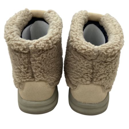 THE NORTH FACE ザノースフェイス  防滑 Nuptse Bootie Short Fleece NF52578 スノーブーツ SIZE 24cm ベージュ×イエロー