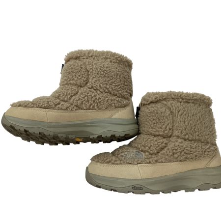 THE NORTH FACE ザノースフェイス  防滑 Nuptse Bootie Short Fleece NF52578 スノーブーツ SIZE 24cm ベージュ×イエロー
