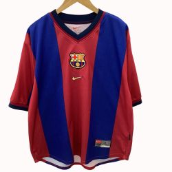 NIKE ナイキ サッカー 90-00s バルセロナユニフォーム SIZE L ブルー×レッド Cランク