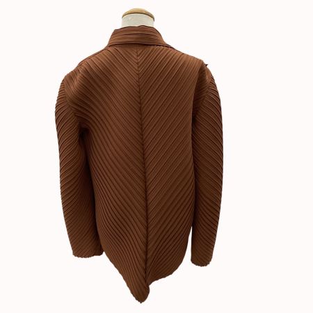 ISSEY MIYAKE イッセイミヤケ プリーツ 変形 燕尾ジャケット SIZE M IM84-FD945 ブラウン