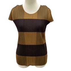ISSEY MIYAKE イッセイミヤケ PLEATS PLEASE カットソー SIZE 3 PP03-JK504 ブラウン Bランク
