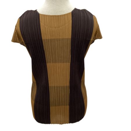 ISSEY MIYAKE イッセイミヤケ PLEATS PLEASE カットソー SIZE 3 PP03-JK504 ブラウン