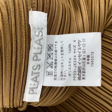 ISSEY MIYAKE イッセイミヤケ PLEATS PLEASE カットソー SIZE 3 PP03-JK504 ブラウン