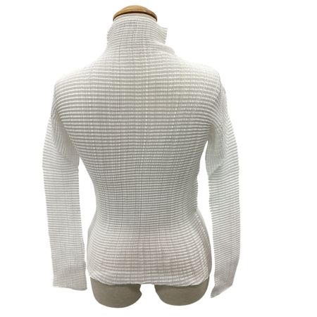 ISSEY MIYAKE イッセイミヤケ ワッフル プリーツ カットソー SIZE M IM92-FT106 ホワイト