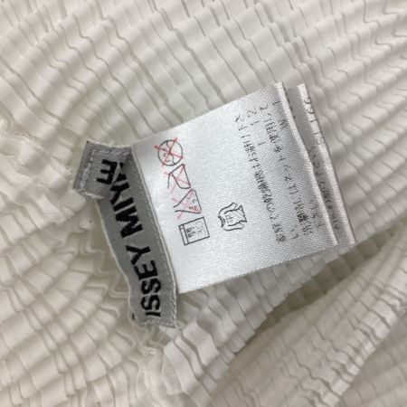 ISSEY MIYAKE イッセイミヤケ ワッフル プリーツ カットソー SIZE M IM92-FT106 ホワイト
