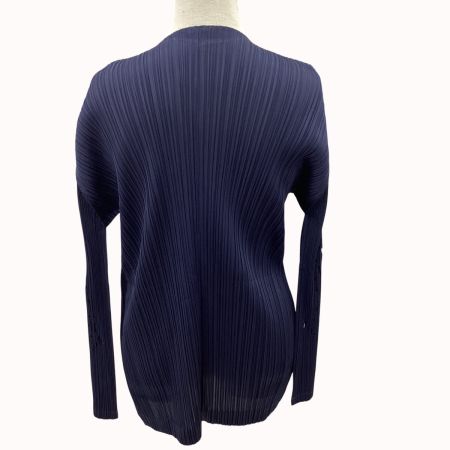 ISSEY MIYAKE イッセイミヤケ PLEATS PLEASE カーディガン  SIZE 3 PP91-JO761 ネイビー