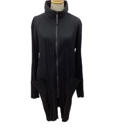 ISSEY MIYAKE イッセイミヤケ プリーツ ジャケット SIZE L IM53-FD801 ブラック Bランク