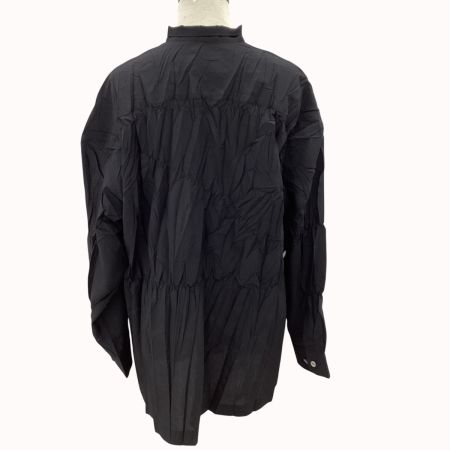 ISSEY MIYAKE イッセイミヤケ シワ加工 シャツ  ブラック